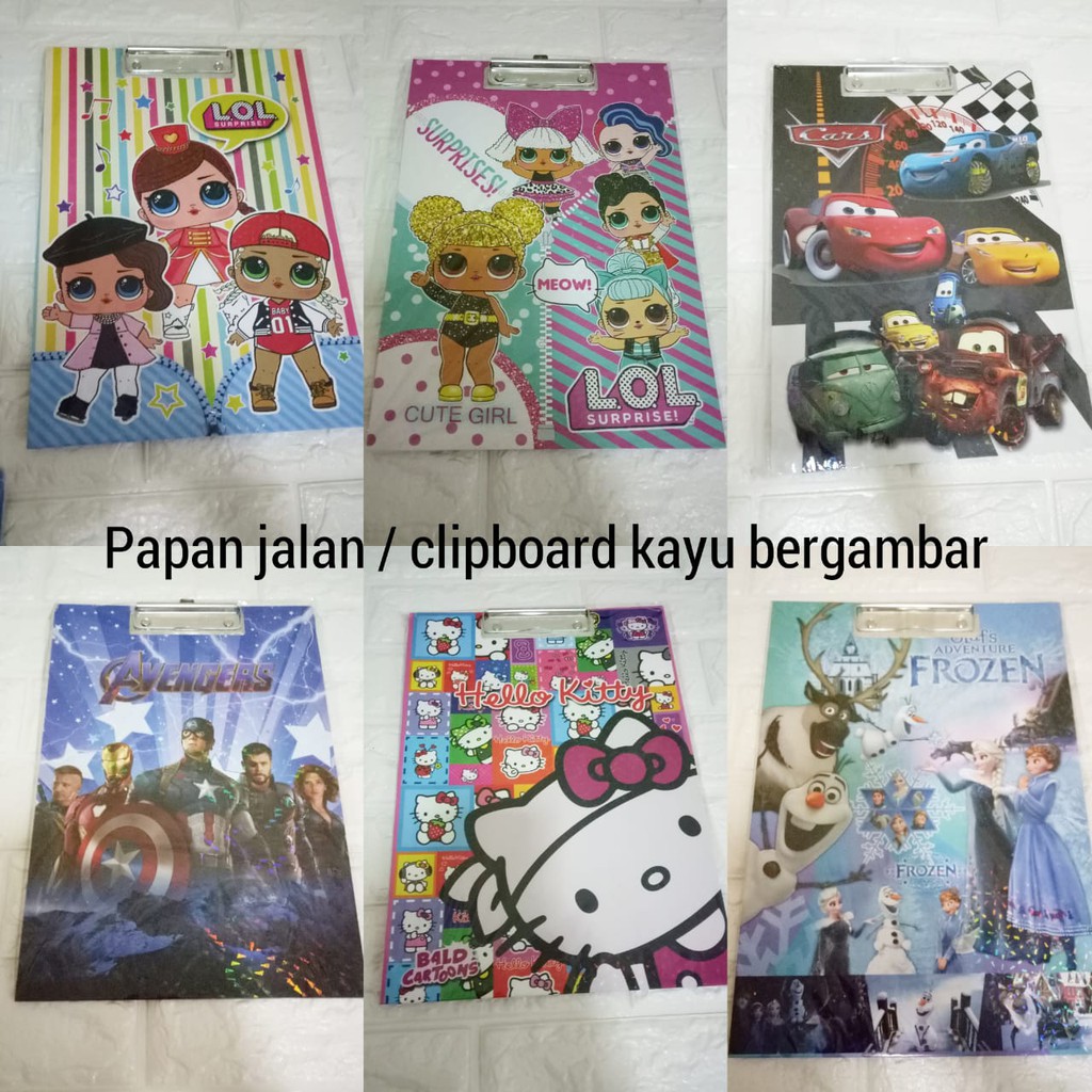 

Papan jalan / ujian clipboard kayu bergambar