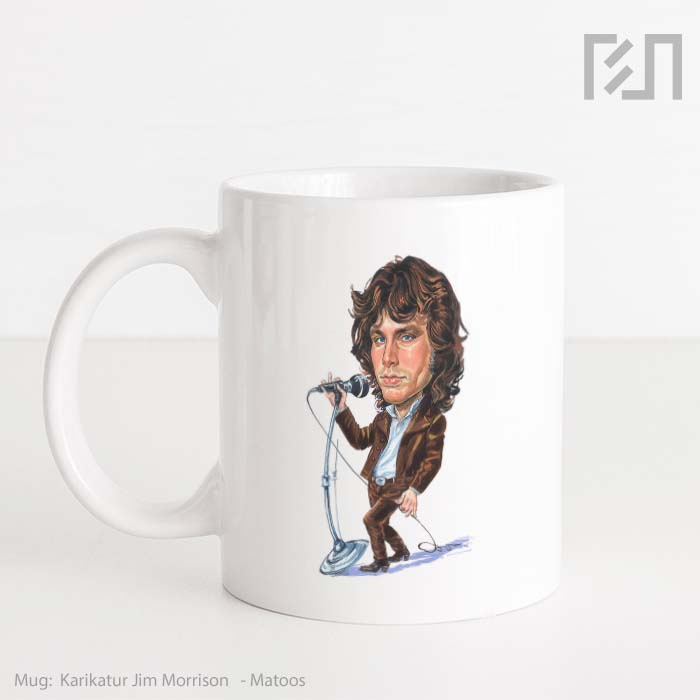 Gelas Keramik Caricature Jim Morrison Mug