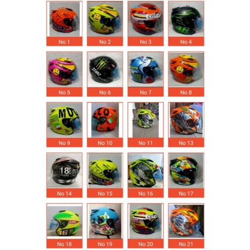 helm ink centro motif KW kualitas grade A