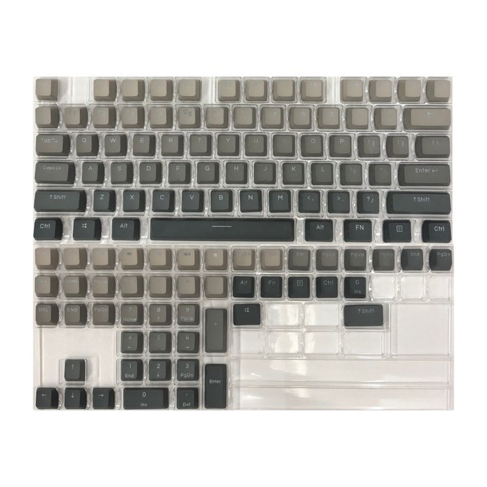 ALCHA KEYCAPS GRADIENT GREY PBT DOUBLE SHOT MECHANICAL KEYBOARD