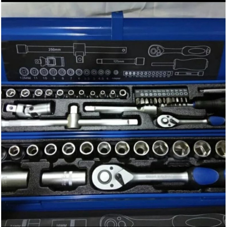 Kunci sock set 91 pcs/ tool kit set 91 pcs merek SANDS pekakas lengkap 91 pcs