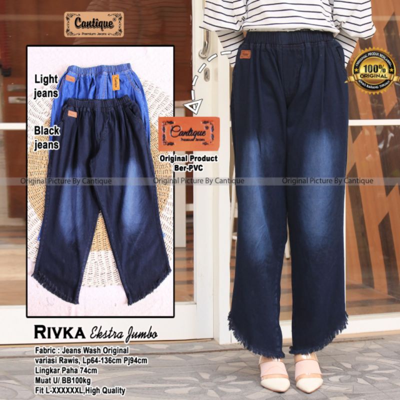 rivka ekstra jumbo celana jeans by cantique