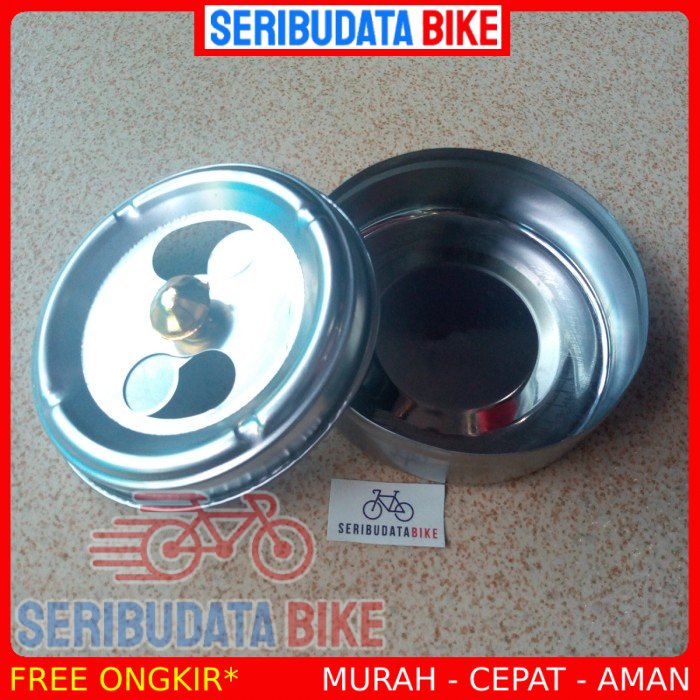 Asbak stainless dengan penutup
