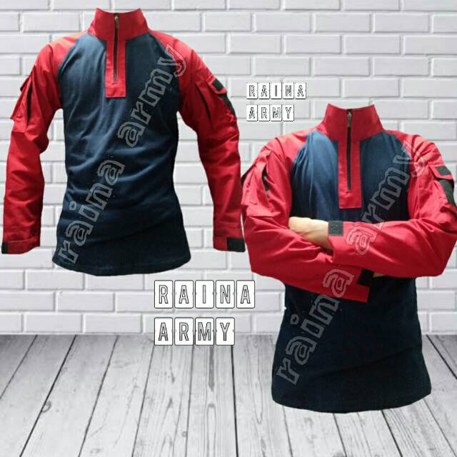  Kaos  tactical bdu Combat  kaos  tactical kombinasi biru 