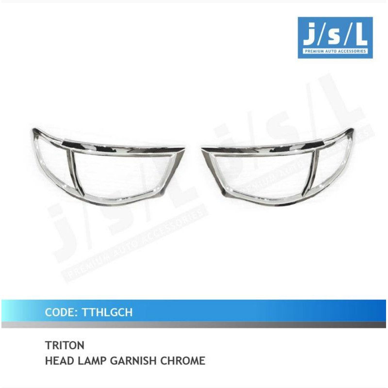 Garnish lampu depan Triton Hitam &amp; Chrome jsl