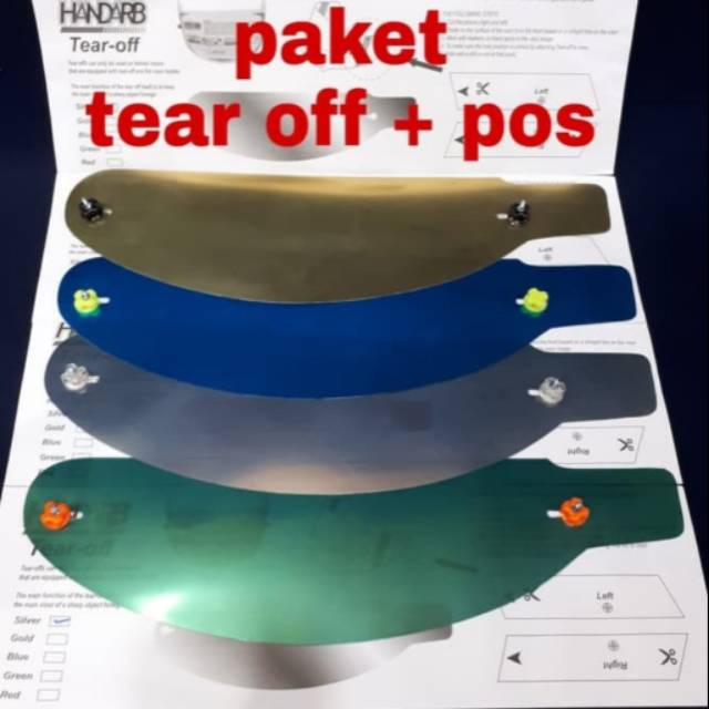 Paket Tear Off + Tear Off Post untuk Helm NHK KYT NJS Full Face
