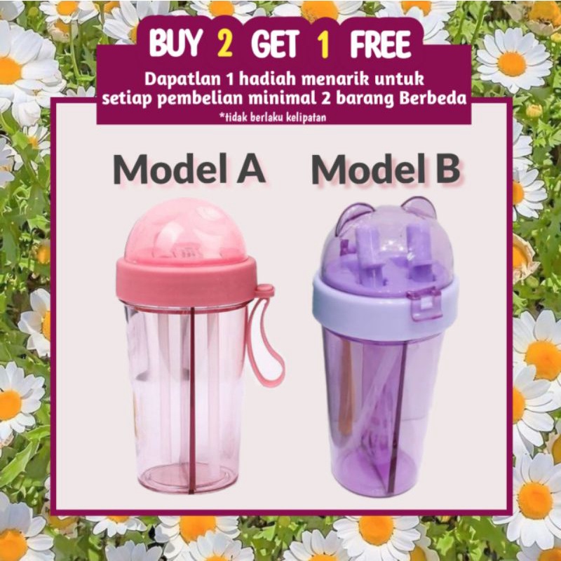 BOTOL MINUM 420ML - BOTOL MINUM DUA SISI 420 TERBARU - DUET BOTTLE 420 - BOTOL MINUM VIRAL - BOTOL M