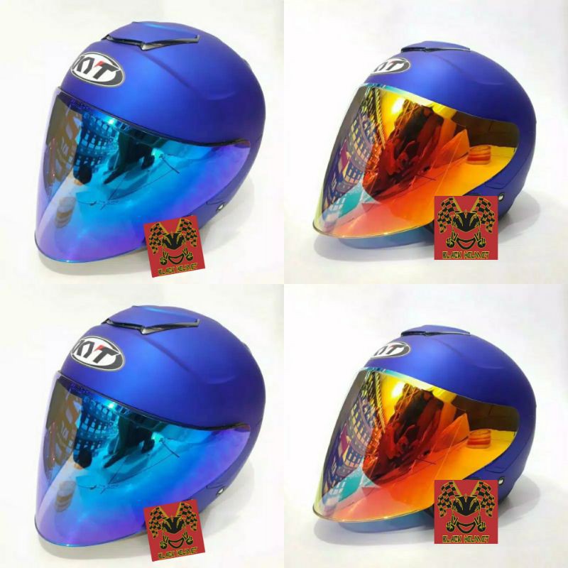 Helm kyt kyoto biru doff visor venom free visor original