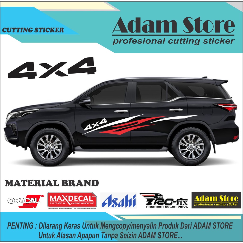 stiker mobil fortuner sticker toyota fortuner stiker mobil fortuner sticker cutting fortuner stripin