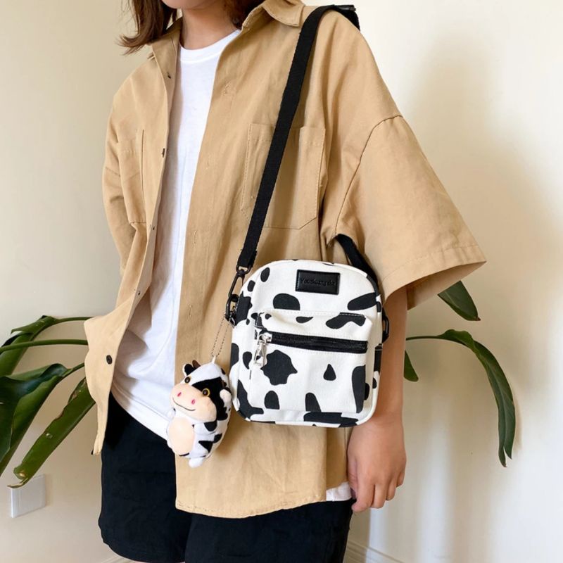 N_B_S / CAPILLO COW Tas Selempang Motif Sapi Tas selempang wanita Korean style Tas selempang mini