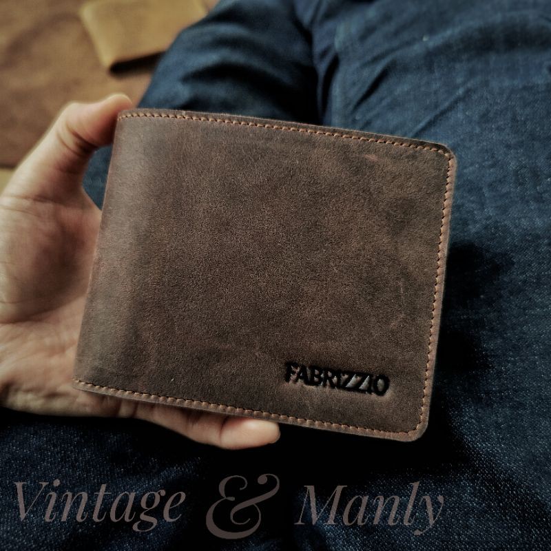 men wallet dompet pria bifold kulit asli