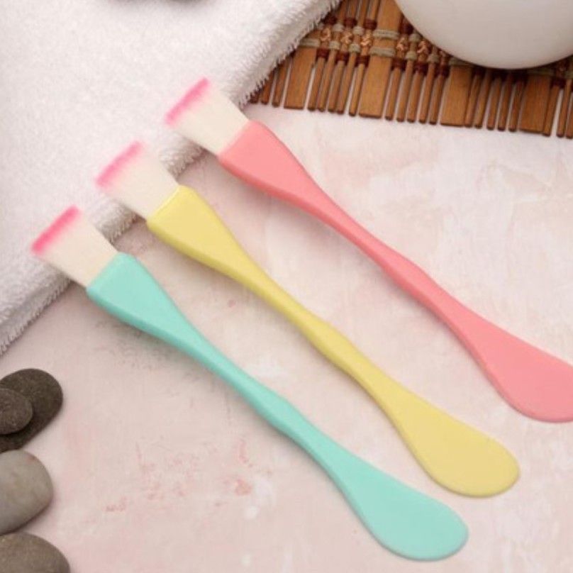 PA KUAS MASKER 2IN1 SPATULA 2 FUNGSI - Kuas Masker Wajah 2 In 1 AK004