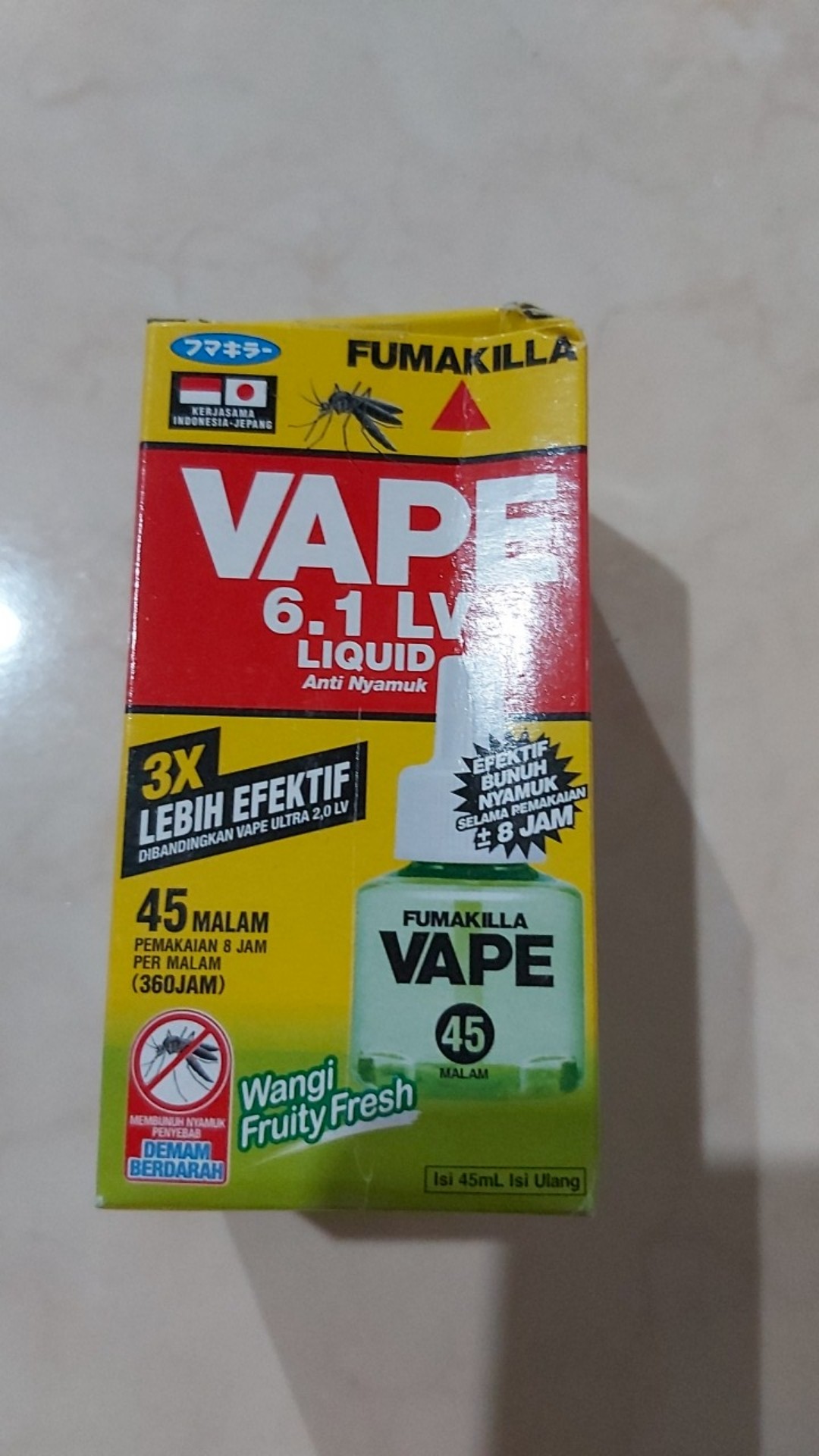 Obat Nyamuk Elektrik Vape Liquid 45 Malam Refill Fruity Fresh