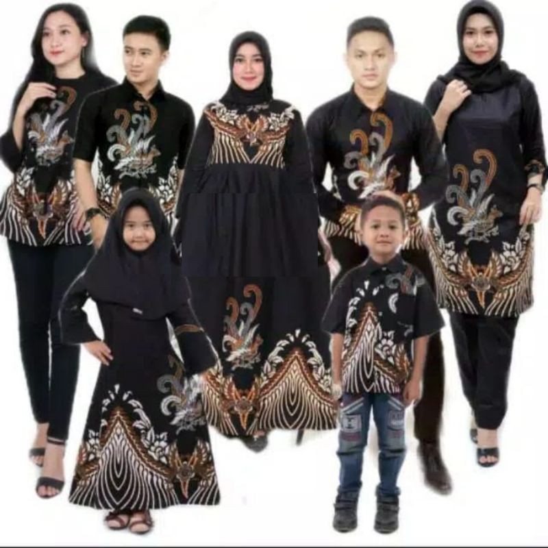 ( COUPLE KELUARGA )Maura Couple - Sania Ruflle Batik Couple Ori Ndoro Jowi - motif AYAM