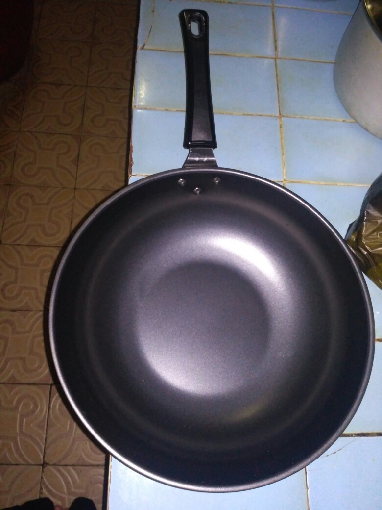Penggorengan 32cm Wajan Frypan Teflon Stainless Steel Kuali Anti Lengket