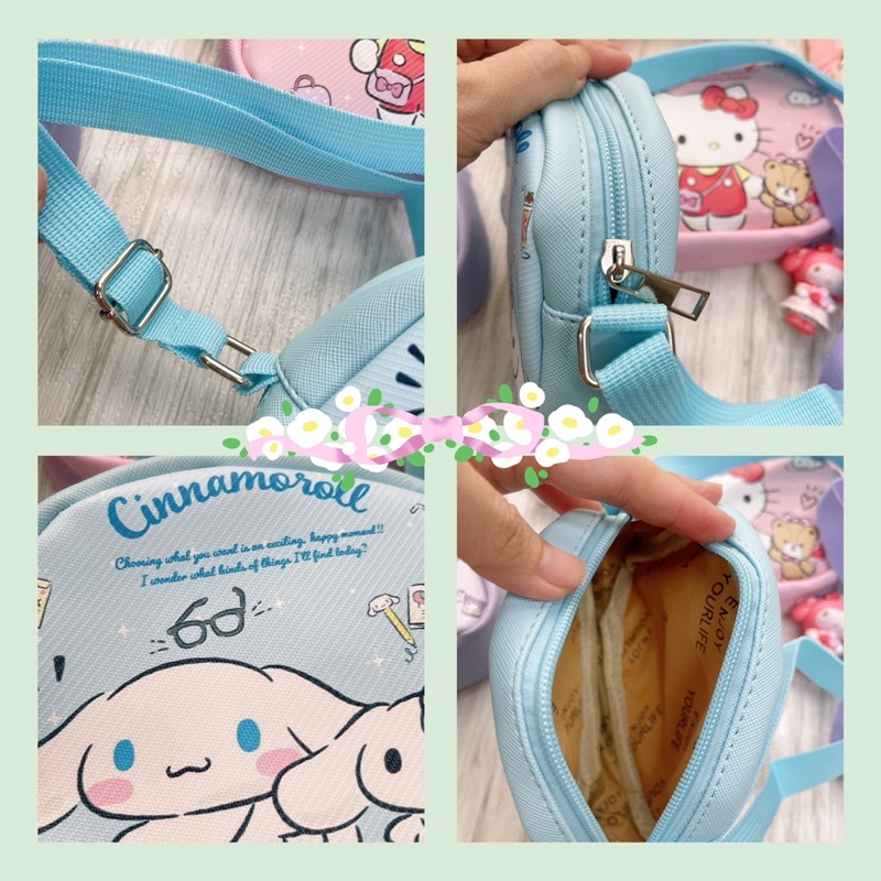 Tas selempang sanrio TU074 kitty melody cinamoroll kuromi anak perempuan paud sd sling bag