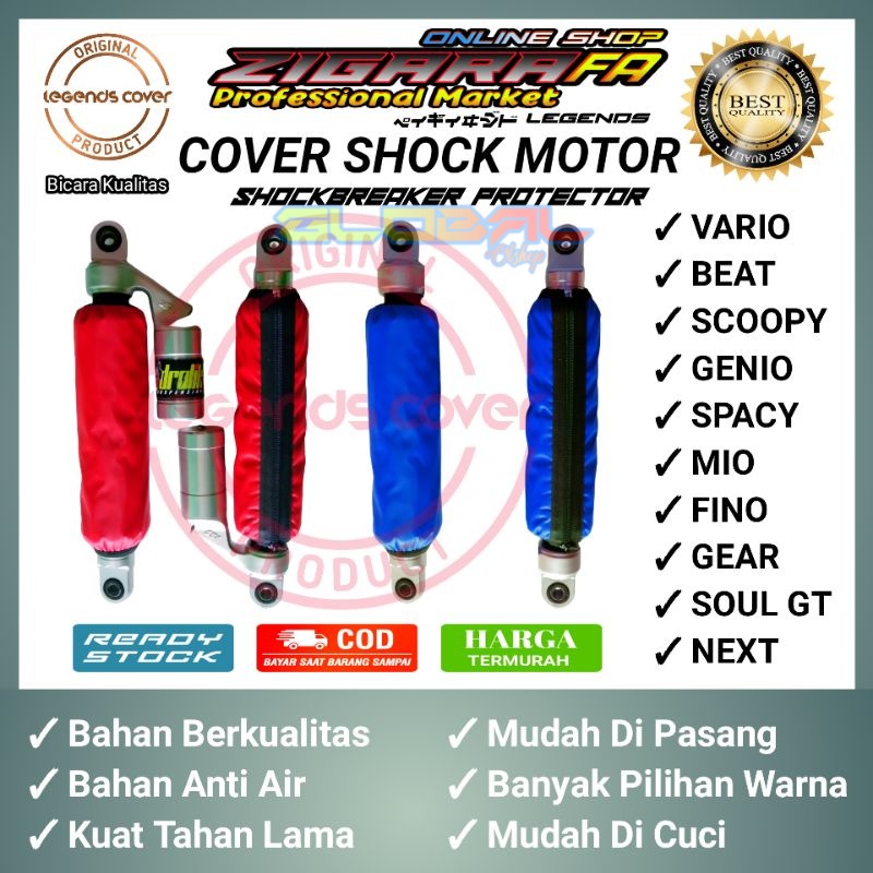 (1SET) Cover Sarung Shock Shockbreaker Tabung  UNIVERSAL variasi YSS KTC OHLINS WP DBS DAYTONA / Ter