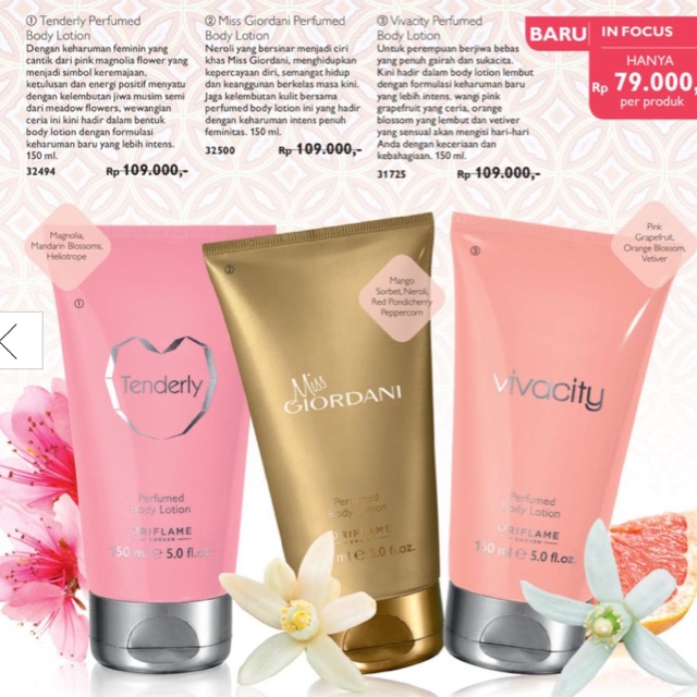 Oriflame Giordani Perfume Body Lotion