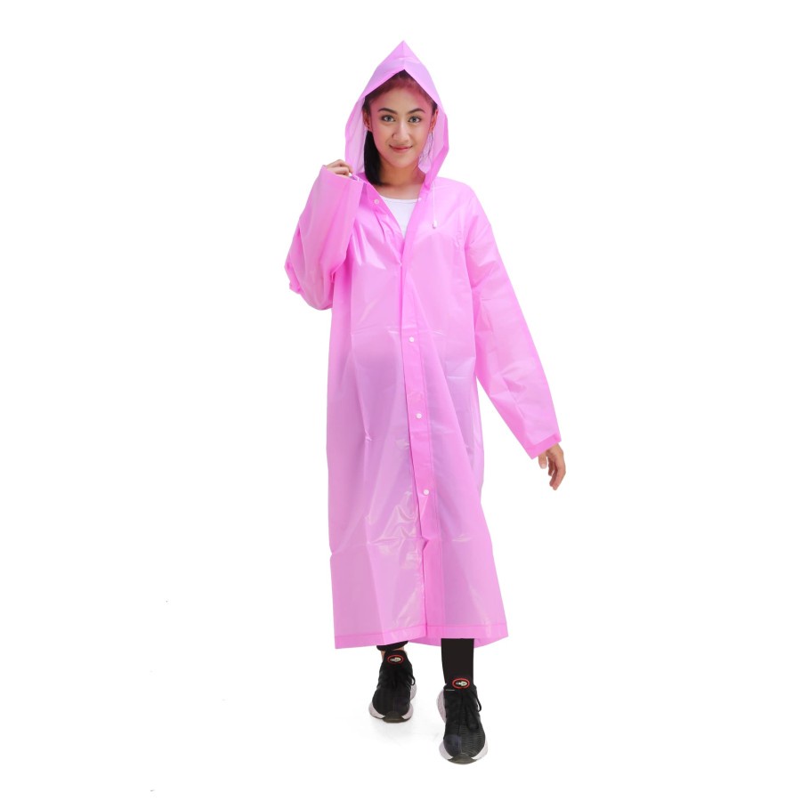 Jas Hujan EVA plastik TRANSPARAN COLOR Kumbang Gamis raincoat Jas hujan jas hujan murah jas hujan te
