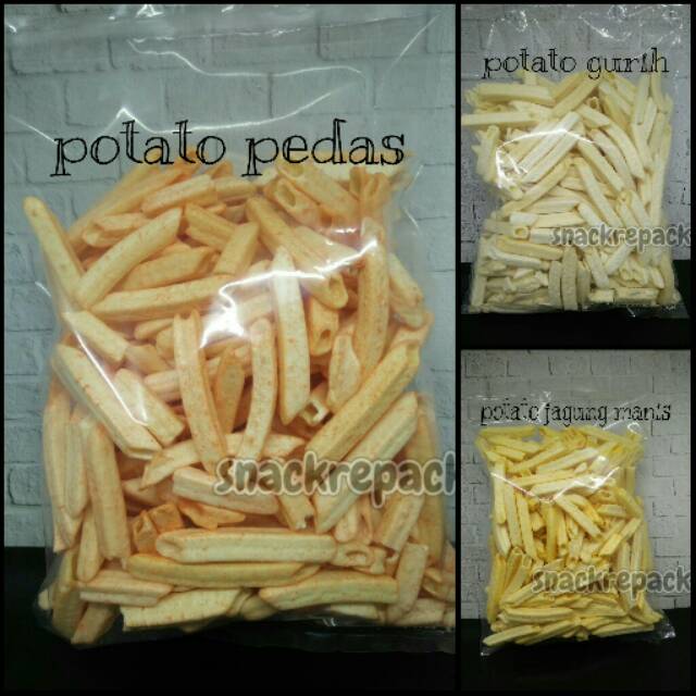 

Potato gurih, potato pedas, potato jagung manis