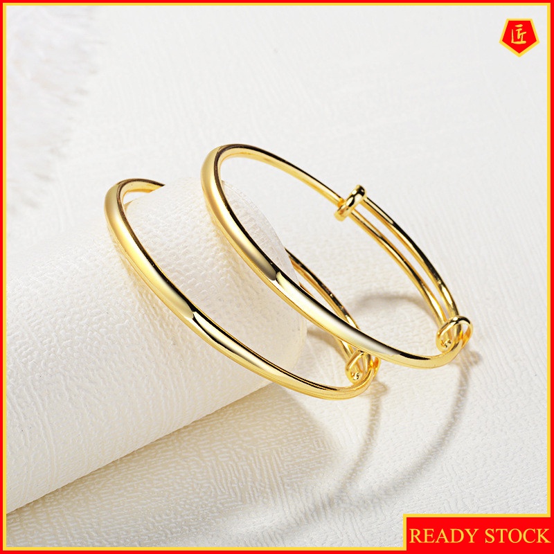 [Ready Stock]Elegant Glossy Gold Bracelet Temperament