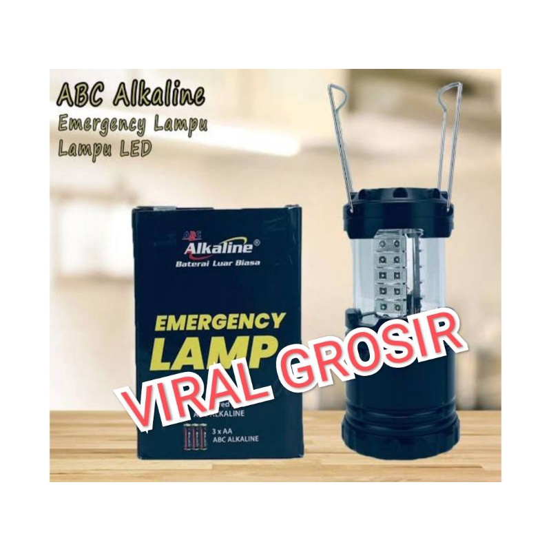 LAMPU LED EMERGENCY DARURAT ABC ALKALINE ASLI (TANPA BATERAI)