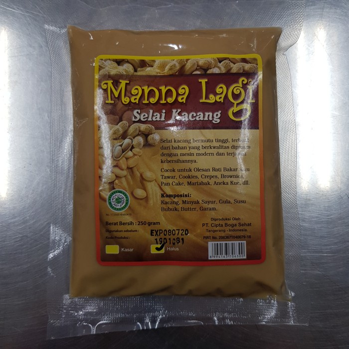 

Selai Kacang Halus / Peanut Butter Merk Manalagi 250 GRAM - selai 250gr