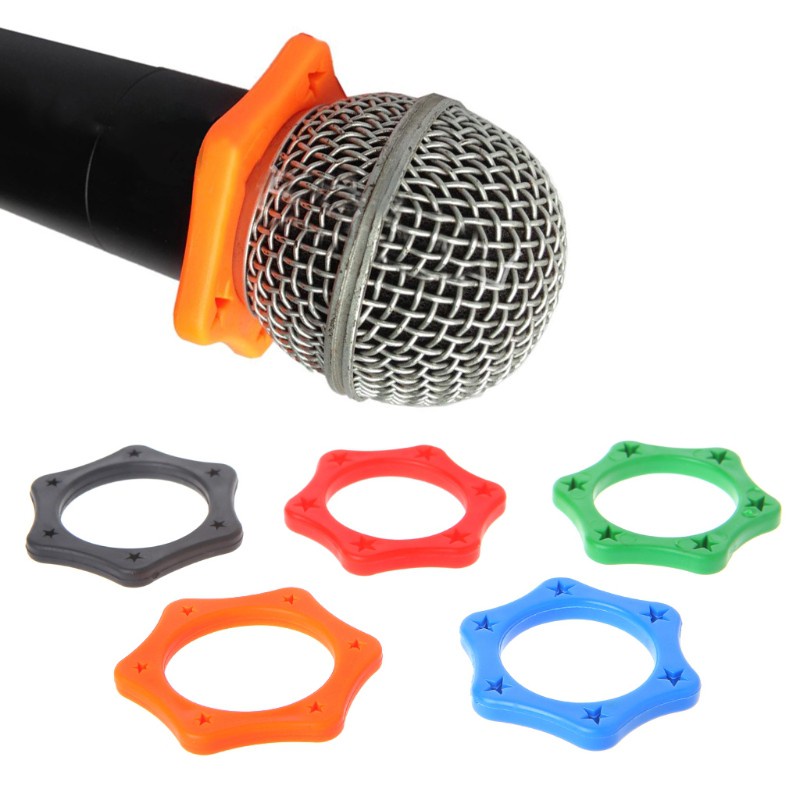 btsg 5 Pcs Rubber Anti Slip Roller Ring Protection For Handheld Wireless Microphone