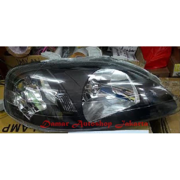 HEADLAMP HONDA CIVIC FERIO 1999 2000 BLACK HOUSING CLEAR REFLECTOR