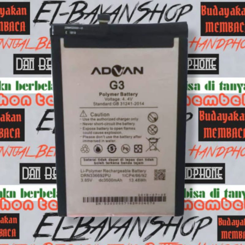 Batrai Advan G3 Harman Kardon Batre Advan 6001 Baterai Battery
