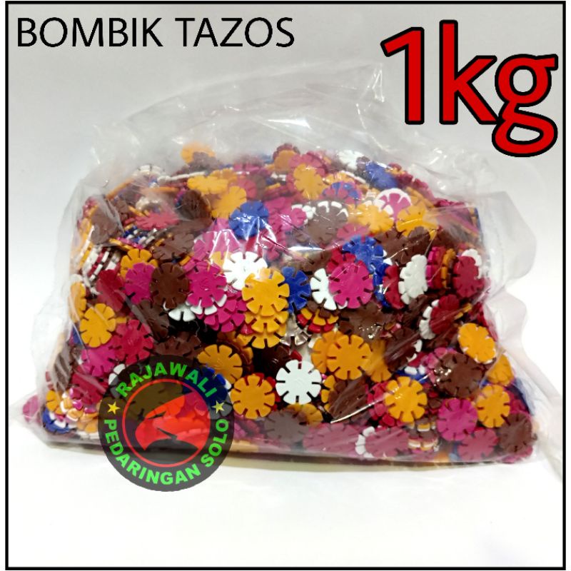 MAINAN ANAK GROSIR BOMBIK TAZOS 1KG BOMBIT