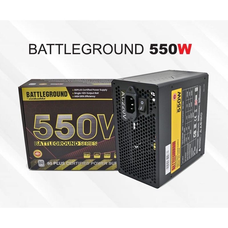 POWER SUPPLY SIMBADDA 550W PLUS 80 Battleground PSU 550 Watt