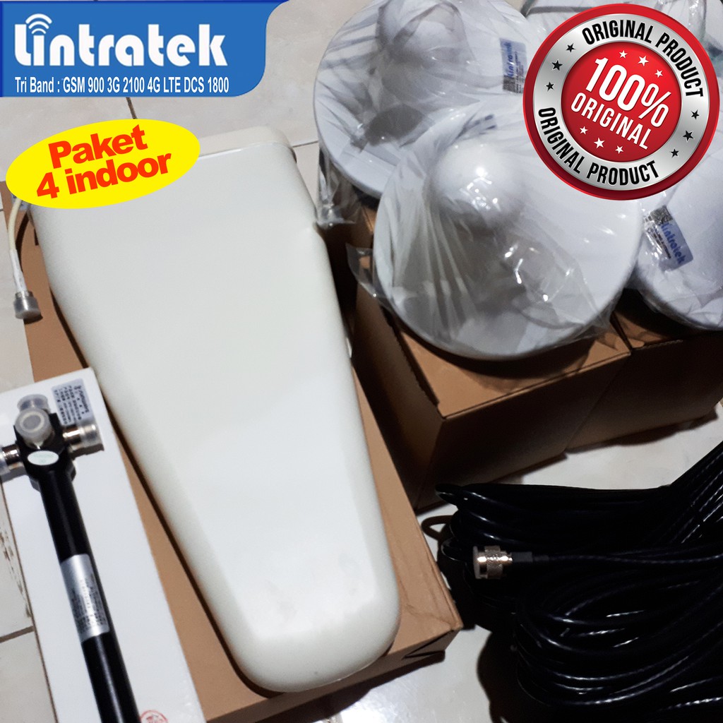 Paket Lengkap Set Accessories Kelengkapan Alat Penguat Sinyal Repeater (4 indoor)