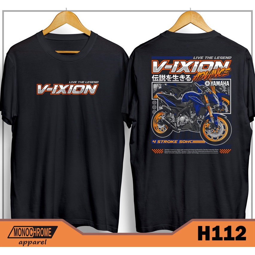 H112 Kaos Baju Distro Pria Motor Motorbike Biker Yamaha V-IXION