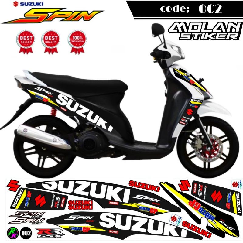 Decal Sticker Striping Variasi Suzuki SPIN 125 MOTO GP / SPIN GP| SPIN 125 R | SPIN 125 NR | Decal S