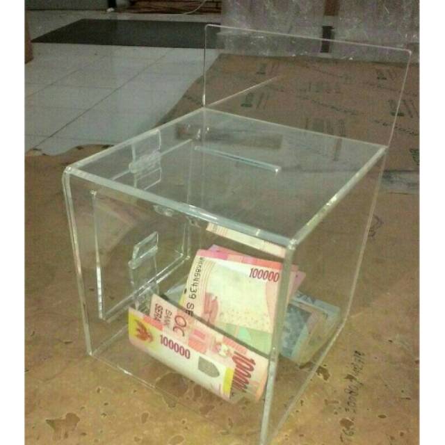 Kotak amal mini acrylic, kotak amal akrilik