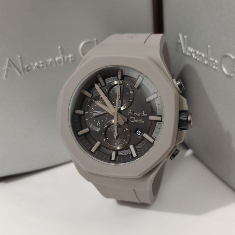 Jam Tangan Alexandre Christie AC 6590 Pria / AC6590 MC Grey Original