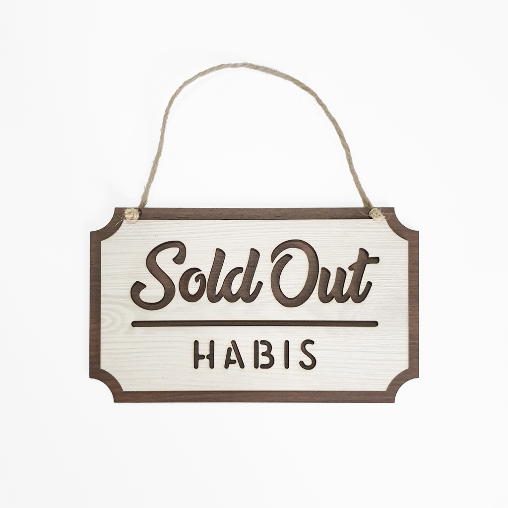 Gantungan Sign Cafe - SOLD OUT / HABIS - Sign Kayu Kotak