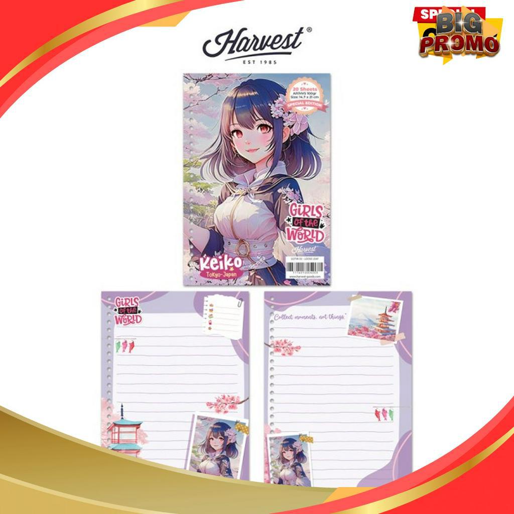 

BERKAH SHOPEE Loose Leaf Kertas Binder Harvest A5 Girls of The World Tokyo