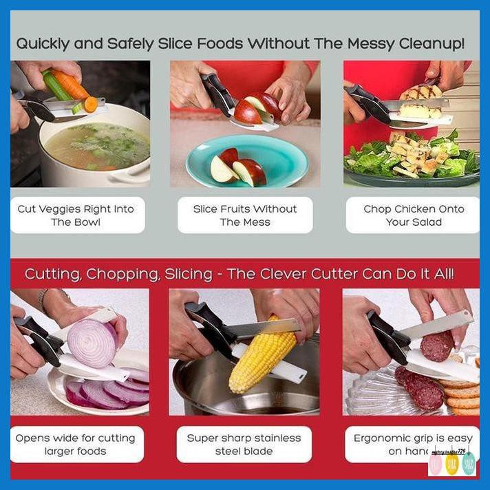 

GNOTOMEP- CLEVER CUTTER PISAU GUNTING SAYUR DENGAN TATAKAN -ASLII.