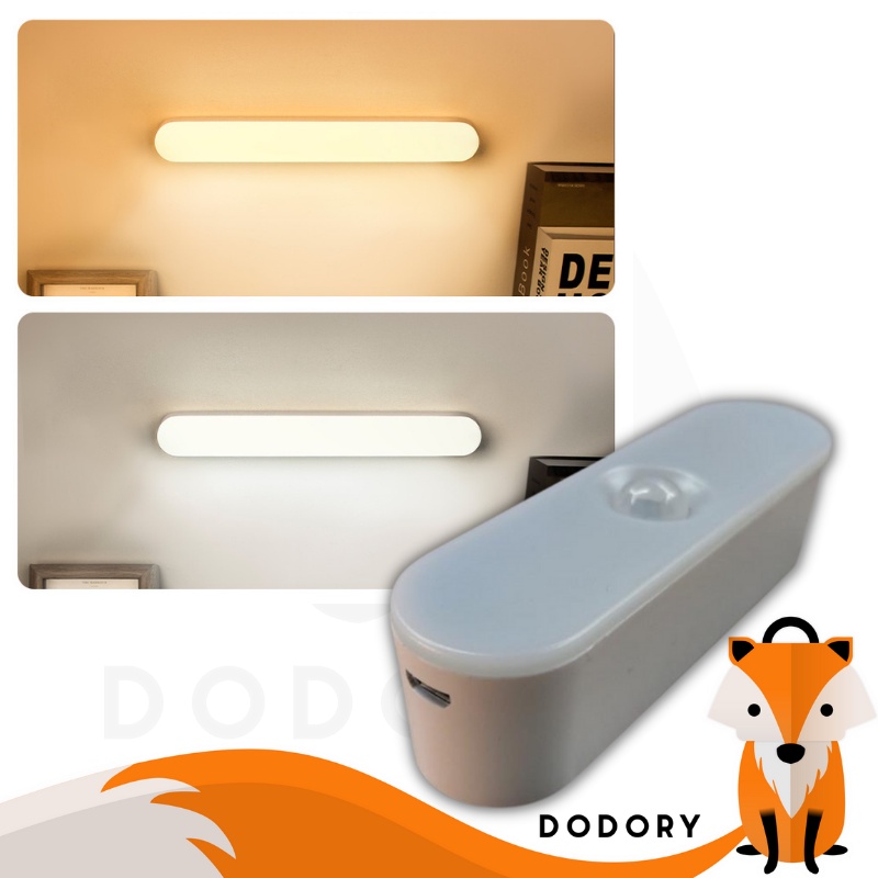 DODORY - HL0263 Lampu Tidur Lampu Belajar LED Meja Tidur Tempel Lampu Sensor Emergency Lamp Charge USB Lampu Kamar Tidur