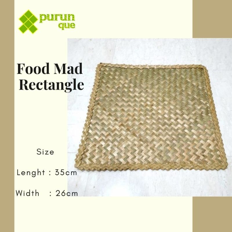 Food Mad Rectangle (Tikar anyaman purun tradisional)