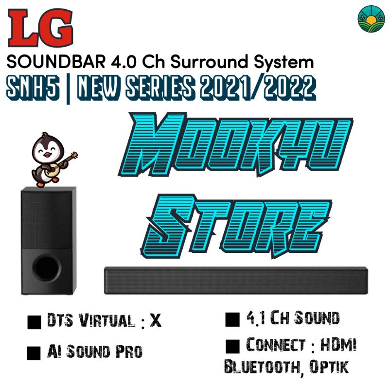 LG SOUNDBAR 4.1 Ch SNH5 | Wireless Subwover DTS Virtual X 3D Surround