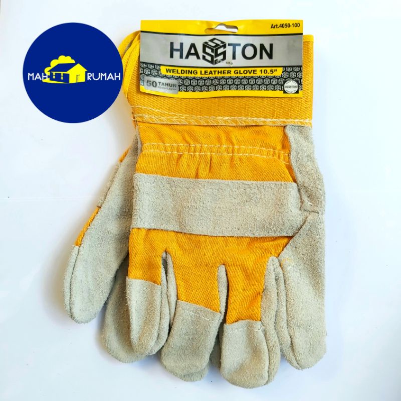 SARUNG TANGAN LAS KOMBINASI Welding Gloves Kulit Safety Proyek 10.5&quot; - HASSTON PROHEX