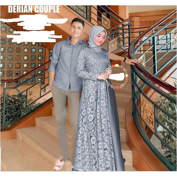 20+ Trend Terbaru Model Baju Gamis Brokat Couple Suami Istri
