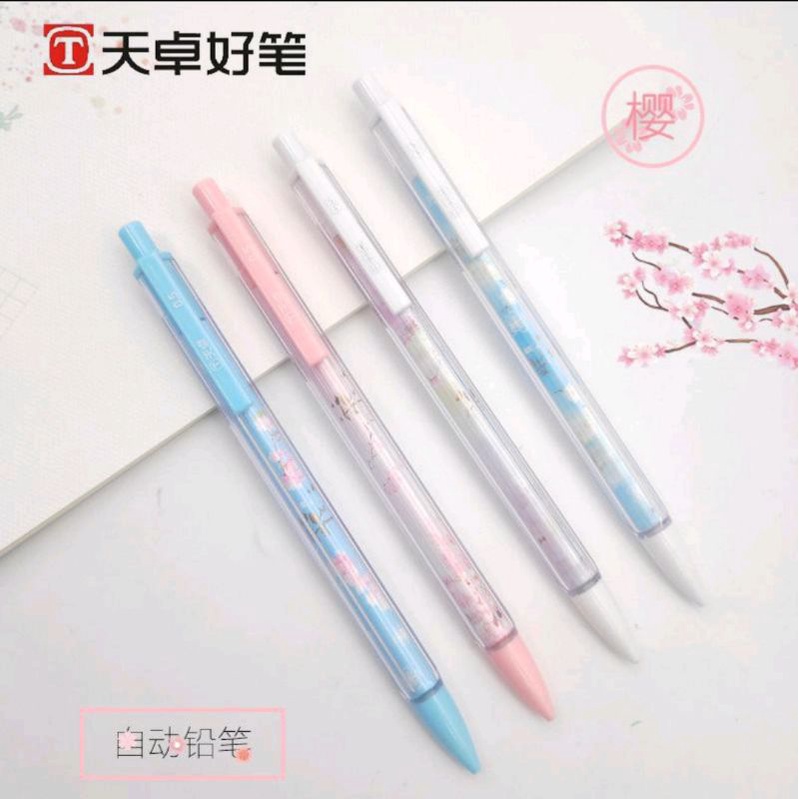 

AT Pensil Mekanik 0.5mm Motif Sakura Transparan