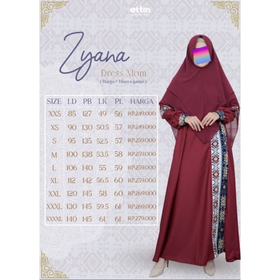 Gamis Toyobo Zyana Dress By Attin