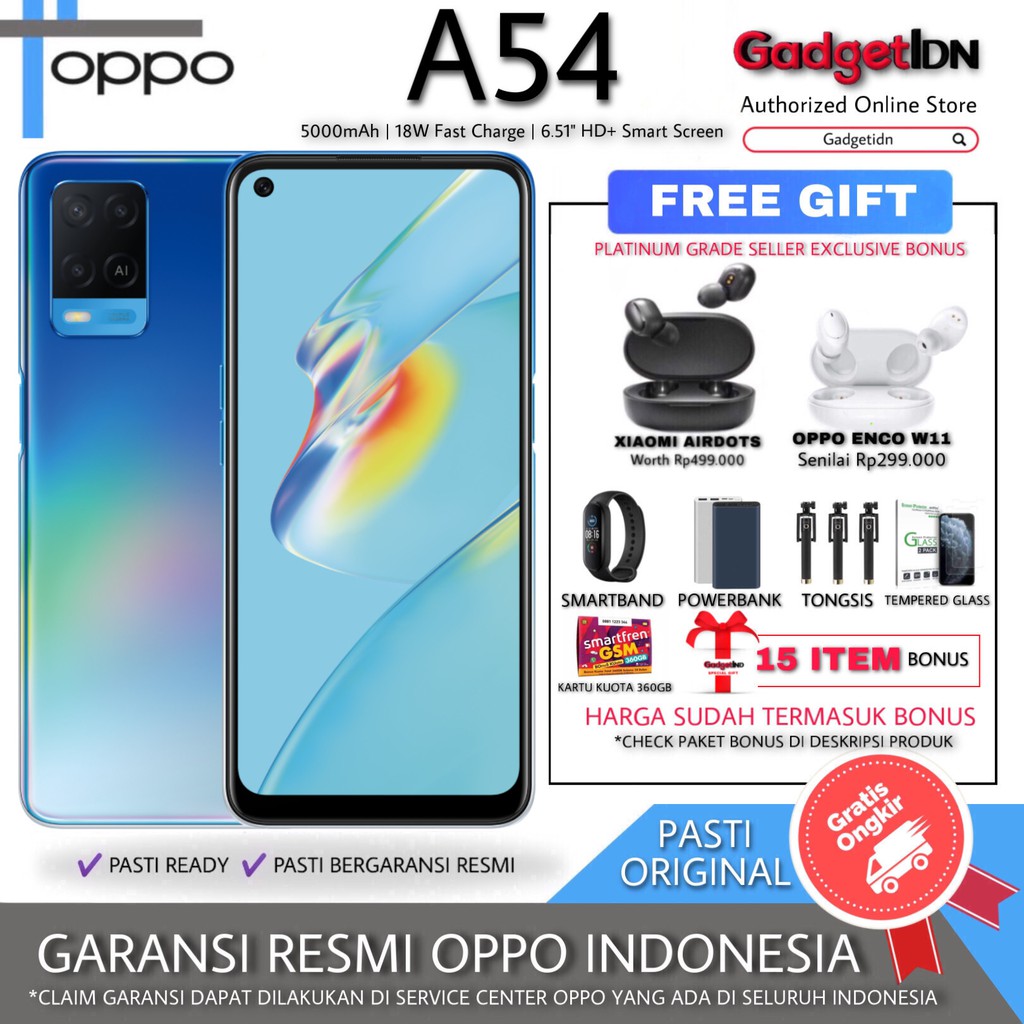 OPPO A54 &amp; A53 RAM 4/128 6/128GB GARANSI RESMI OPPO