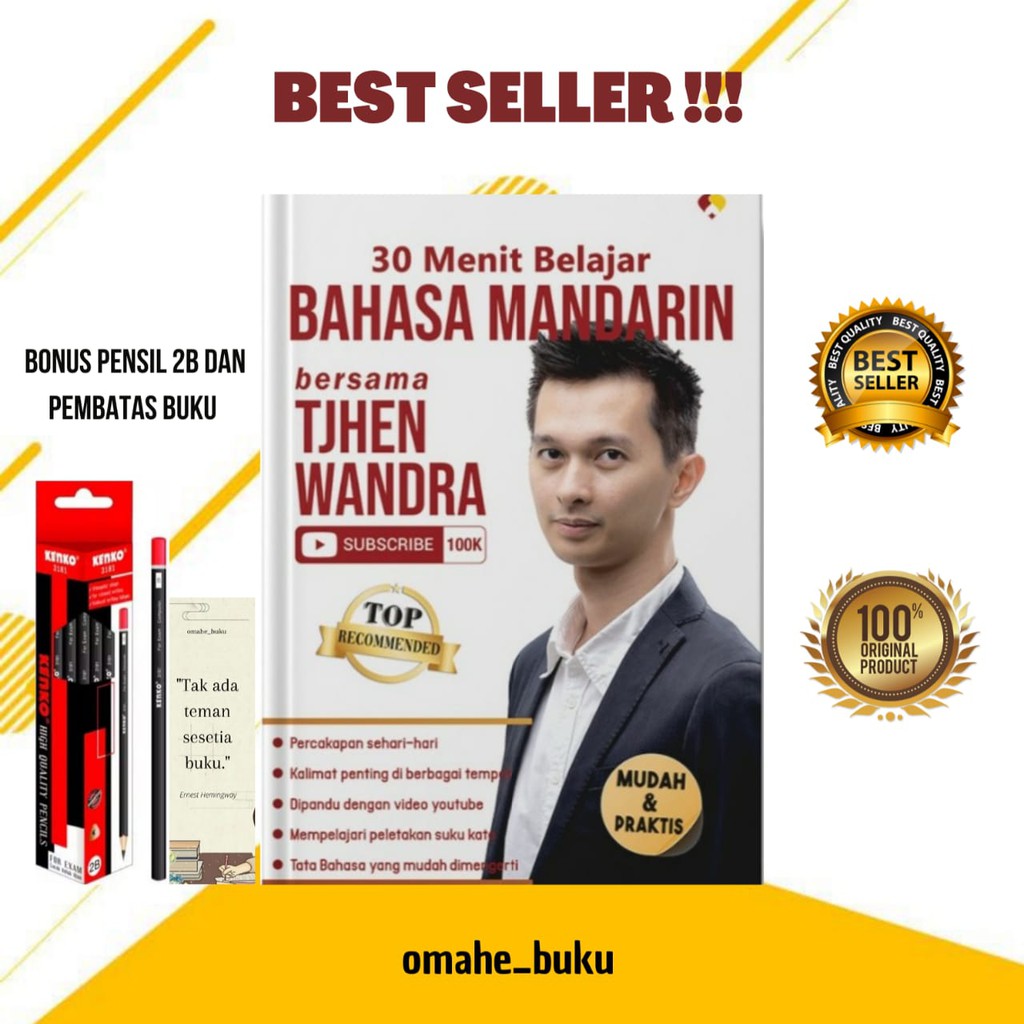 BEST SELLER | BUKU 30 MENIT BELAJAR BAHASA MANDARIN | TJHEN WANDRA