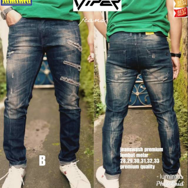 Celana jeans cowok ori premium Viper